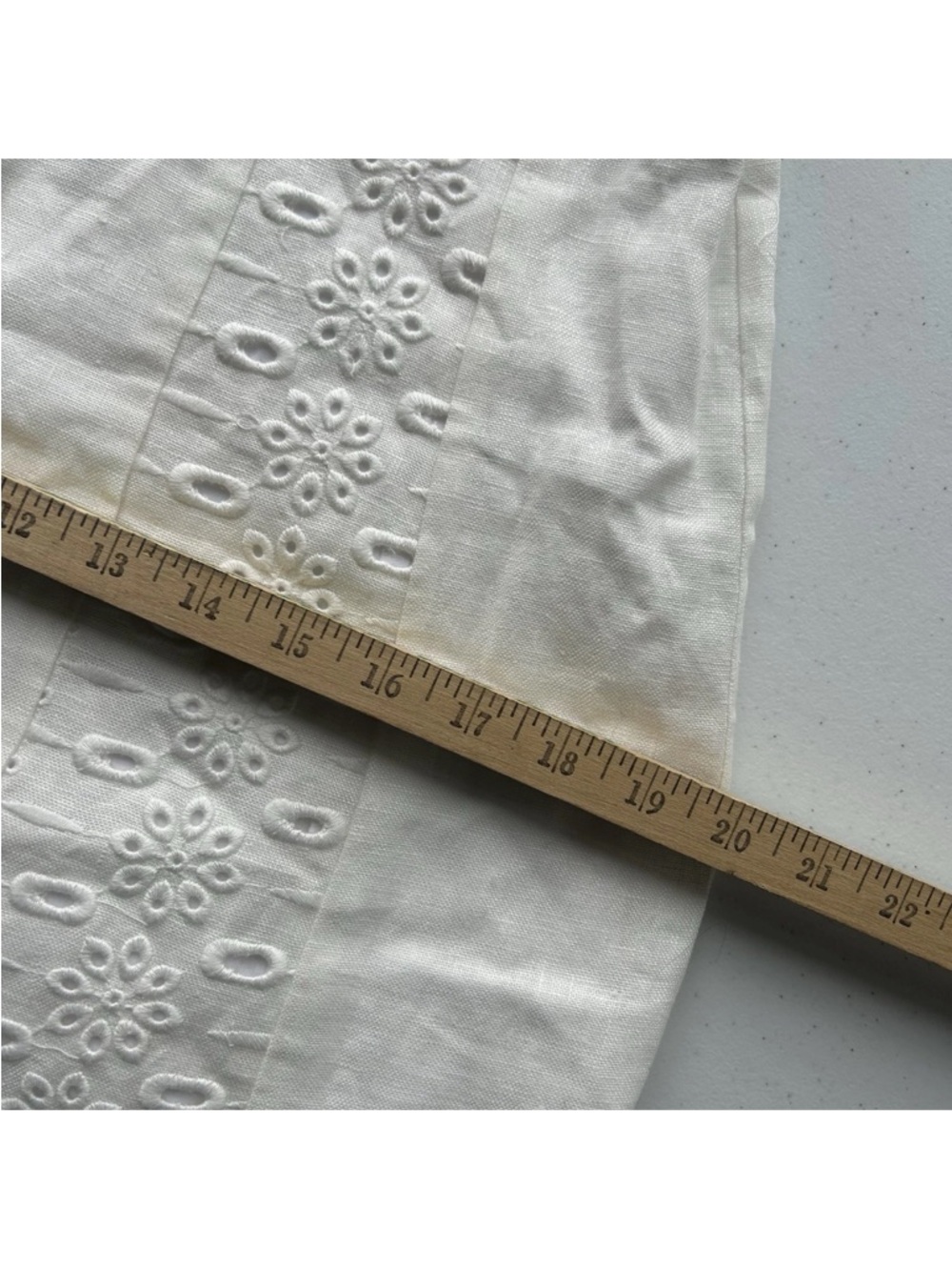 REISS Clarise Embroidered Eyelet Linen Midi Dress Size 6 Ivory White Graduation - Picture 15 of 16